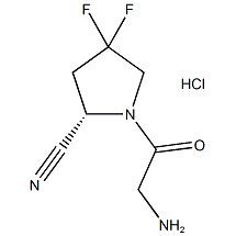 (S)-1-(2-aminoacetyl)-4,4-difluoropirolidyna-2-trifluorooctan karbonitrylu Nr CAS:1448440-51-4