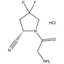(S)-1-(2-aminoacetyl)-4,4-difluoropirolidyna-2-trifluorooctan karbonitrylu Nr CAS:1448440-51-4